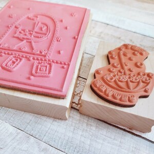 NEW 2 Unused Baby Shower Pregnancy Crafting Stamp for DIY Crafts Card Making Stamping Stamp Set image 4