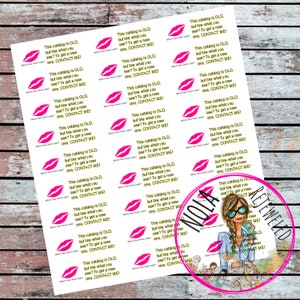 Old Brochure Labels for your Beauty Makeup Business, Direct Sales, Consultant, Printable, Instant Download, Business Supplies image 2