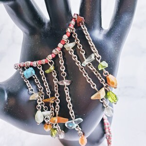 Vintage Antique Recycled Native Gemstone Mixed Mateial BOHO Necklace image 5