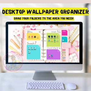 Planner Desktop Organizer Wallpaper Desktop Blogger Organizer Computer Background Desktop Planner Desktop Wallpaper Organizer ADHD image 2