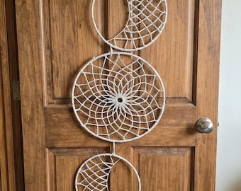 Macrame Moon Phase Wall Hanging Large Boho Celestial Decor
