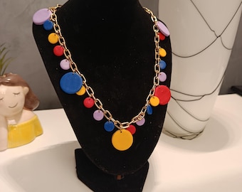 Handmade colorful women's necklace