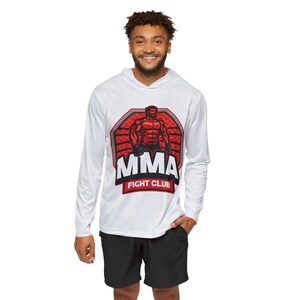 MMA Sports Warmup Hoodie, Gym Apparel, Men&#39;s Activewear, Fighter Gear, Exercise Hoodie, Fitness Gift