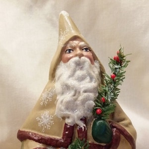 Chalkware Father Christmas 9 1/2 inches tall
