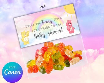 Care Bears Baby Shower Thank you card