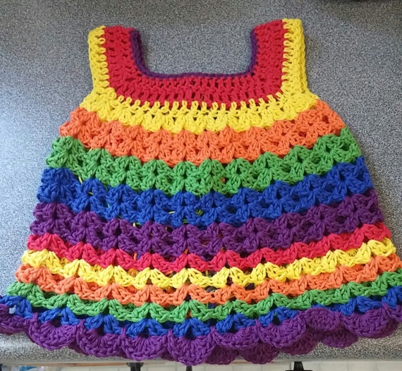 rainbow baby dress