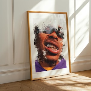 Justin Jefferson Art Print – NFL Football Poster for Vikings Fans & Sports Lovers