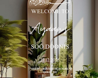 Soo Doonis Welcome Sticker: Somali Wedding Mirror Decor