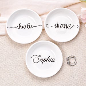 Personalized Engagement Ring Dish, Bridesmaid Jewelry Dish, Trinket Dish, Wedding Ring Dish, Engagement Jewelry Holder, Gift For Her