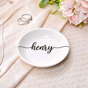 Personalized Engagement Ring Dish, Bridesmaid Jewelry Dish, Trinket Dish, Wedding Ring Dish, Engagement Jewelry Holder, Gift For Her