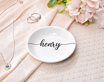 Personalized Engagement Ring Dish, Bridesmaid Jewelry Dish, Trinket Dish, Wedding Ring Dish, Engagement Jewelry Holder, Gift For Her