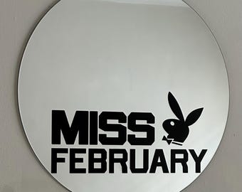 38cm Miss Month Playboy art, cyber y2k decor, personalised mirror