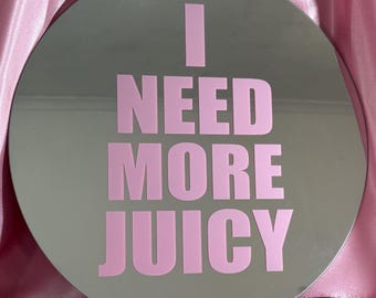 Y2K Pink Logo Mirror – Handmade McBling Baddie Room Decor