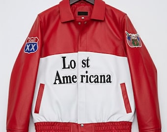 Giacca in pelle MGK Tonight Show, giacche streetwear Lost Americana per concerti e moda