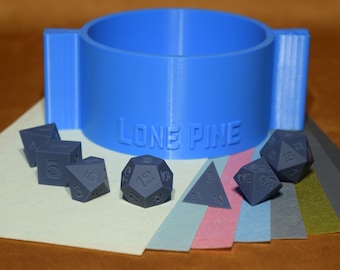 Makers Bundle - Sanded Master Dice 7 Set, Round Mold Housing, Beginner's Finishing Paper