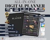 All-in-One Dark Mode Digital Planner (2026-2028), Goodnotes Template