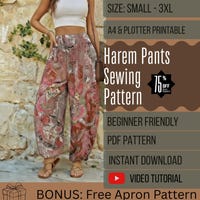 Balloon Barrel Legs Nikka Pants Women's Digital Sewing Pattern - Etsy