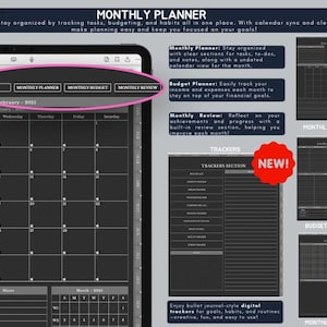 All-in-One Dark Mode Digital Planner (2026-2028), Goodnotes Template image 6