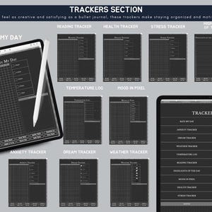 All-in-One Dark Mode Digital Planner (2026-2028), Goodnotes Template image 7