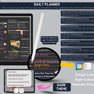 All-in-One Dark Mode Digital Planner (2026-2028), Goodnotes Template image 9