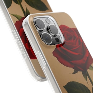 Golden Hour Red Rose – Elegant Nature Phone Case