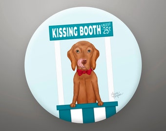 Vizsla Fridge Magnet or Button, Dog Birthday Party, Party Favors, Dog Pinback Buttons, Bulk Gifts, Dog Lover Gift