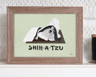 Shih Tzu Gifts, Art Print, Groomer Humor, by Laura Bergsma