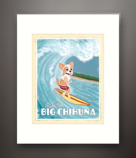 Chihuahua Matted 8x10 Art Print Fits 11x14 Frame Etsy