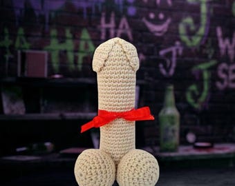 Patrón de muñeco de peluche de ganchillo con forma de pene para despedida de soltera – Regalo de humor picante Amigurumi PDF