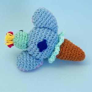 lilo stitch ice cream keychain crochet