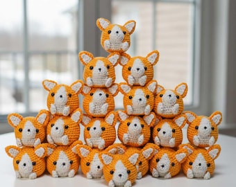 Christmas Tree Ornament Crochet Pattern Corgi Ball Amigurumi Crochet Pattern PDF