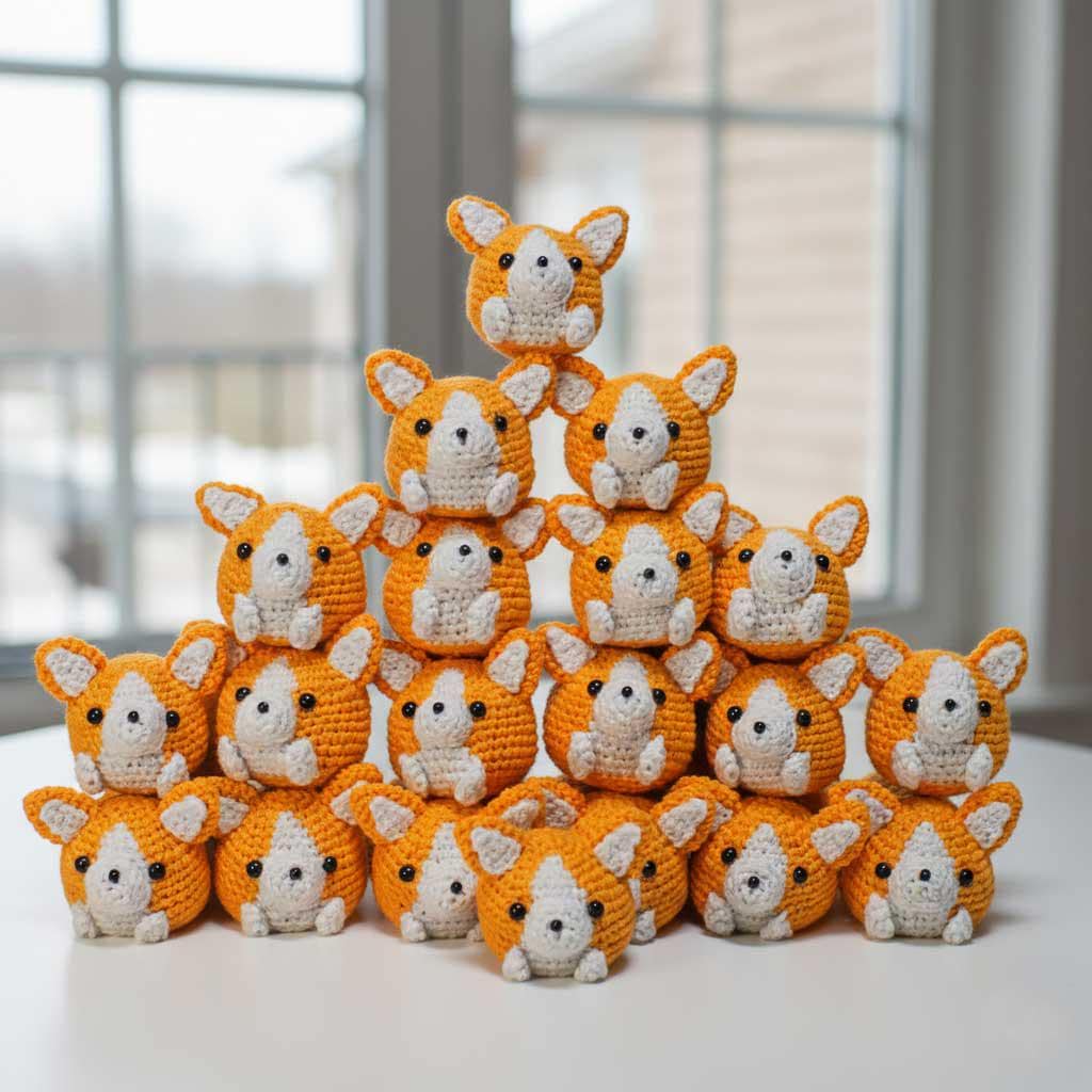 35 Corgi Crochet Patterns for Amigurumi, Pillows, Keychains, and Dog-Lover Gifts 4 Corgi Ball Crochet