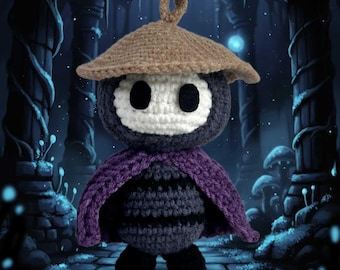 Juguete de crochet Sherma Amigurumi – Peluche de Hollow Knight – Muñeca Sherma hecha a mano – Peluche Silksong coleccionable para gamers