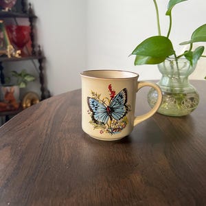 vintage Viking butterfly mug
