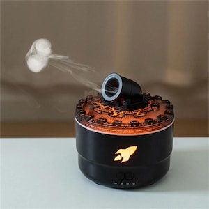 Flame Effect Essential Oil Diffuser: RGB Ambient Light Humidifier