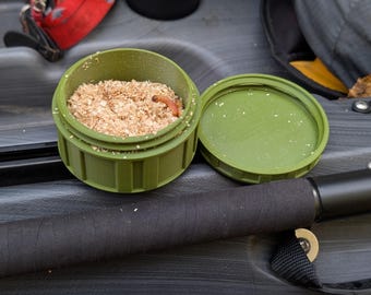 Track Mounted Insulated Bait Puck | Kayak & Ice Fishing Bait Container