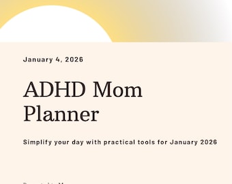 ADHD Daily Planner Printable | Minimalist Focus & Productivity Planner for ADHD Moms | Instant Digital Download | MindBright Studio Shop