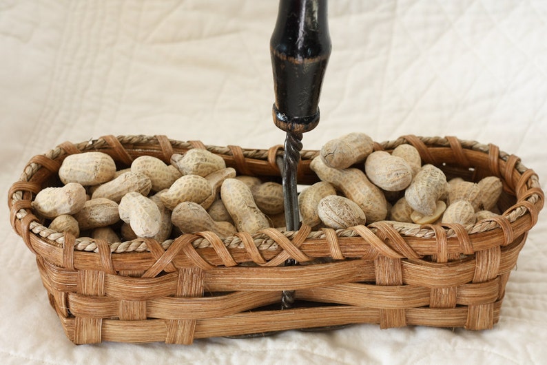 Antique Potato Masher Basket black handle Natural Handwoven Etsy