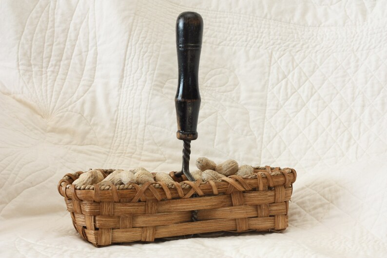 Antique Potato Masher Basket black handle Natural Handwoven Etsy