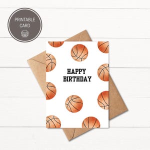 Basketball Birthday Card | Printable Basketball Birthday Card | Basketball Card | Birthday Card | Printable Card | Instant Download | Sports
