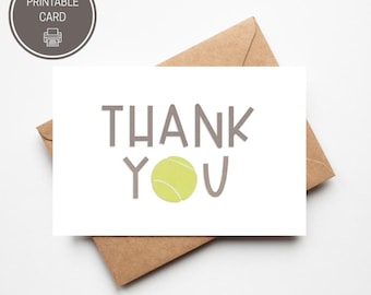 Tennis Thank You Card | Coach Gift (Digital Download)