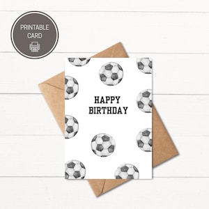 Fußball Geburtstagskarte | Druckbare Fußball Geburtstagskarte | Fußball Karte | Geburtstagskarte | Fußball | Fußball Geschenk | Sofortdownload | Sportkarte