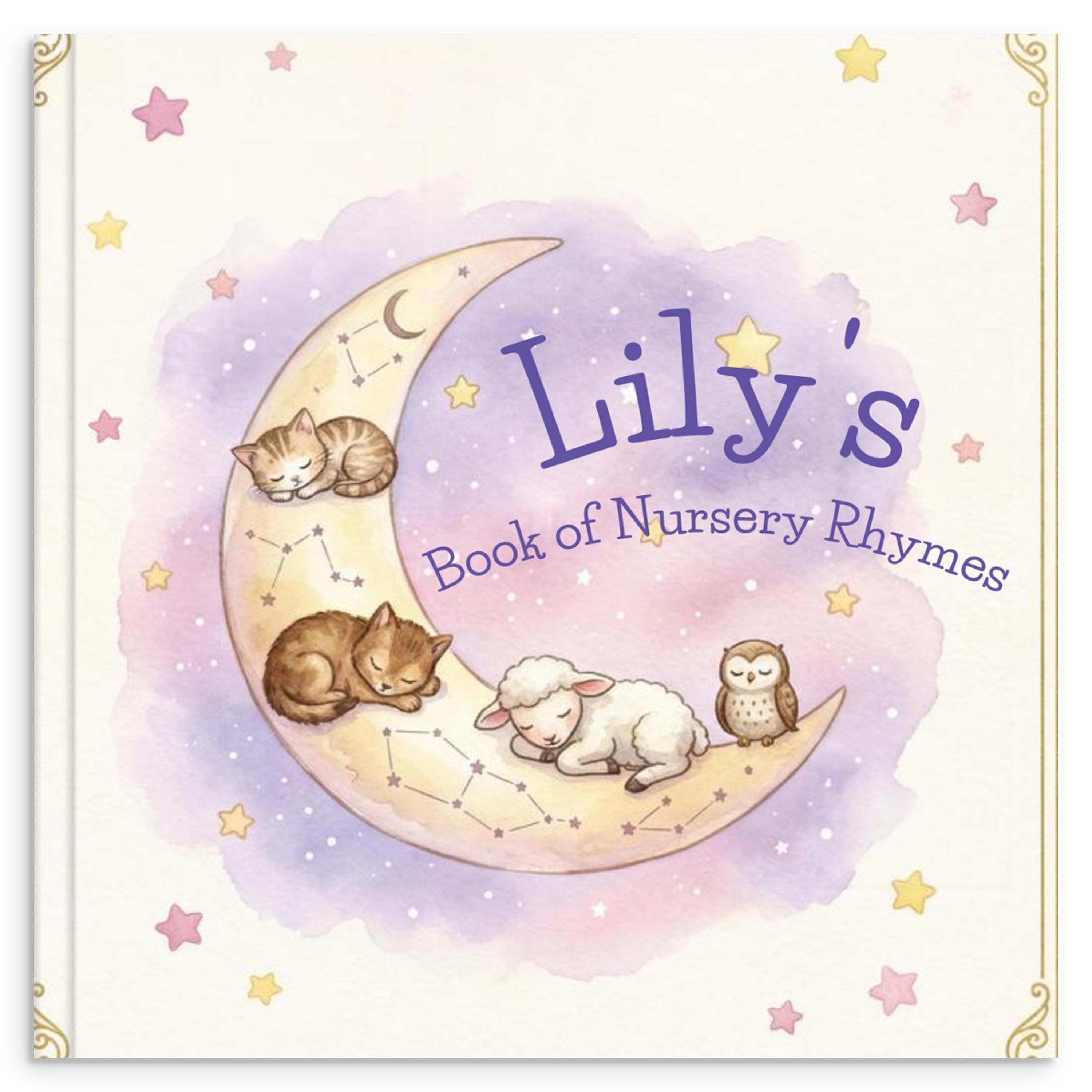 Personalized Nursery Rhyme Book, Custom Keepsake Baby Book, 1st ...