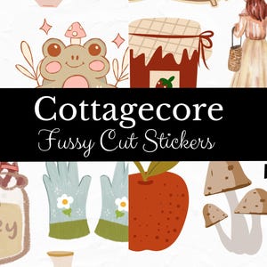 Descarga digital imprimible de efímeras de diario basura con cortes Fussy de Cottagecore