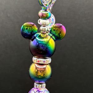 Black Mouse Park Geldbörse Charme / Taschenanhänger Irisierende Drachen Schwarz