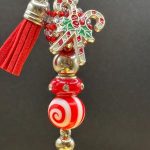 Candy Cane Scissor & Needle Minder Set - Weihnachten Stitcher Geschenk