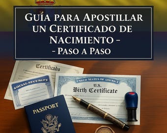 Guía para Apostillar Acta de Nacimiento – PDF Descargable | Cómo Legalizar Documentos en EE.UU. para Países de La Haya