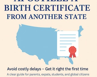 How to Apostille a Birth Certificate – Out-of-State USA Guide – Instant PDF Download with Sample Letter – All 50 States