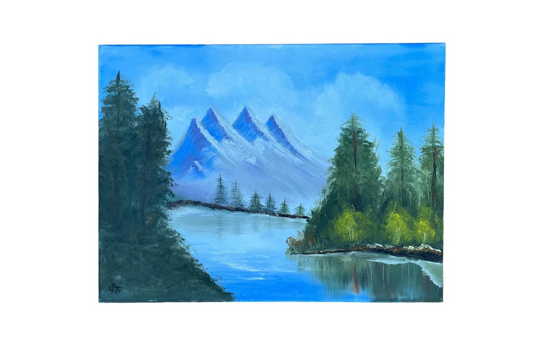 Original Mountain Landscape Oil Painting: 18x24 Canvas Wall Art - Etsy