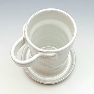 WHITE TOOTHBRUSH HOLDER, 1 Slot, Toothpaste & Manual Brush Holder, ceramic, pottery, Holder for 1, Bathroom image 6